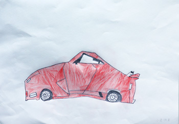 赤色のスポーツカー