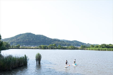 琵琶湖の内湖・西の湖を目指す90分のコースです